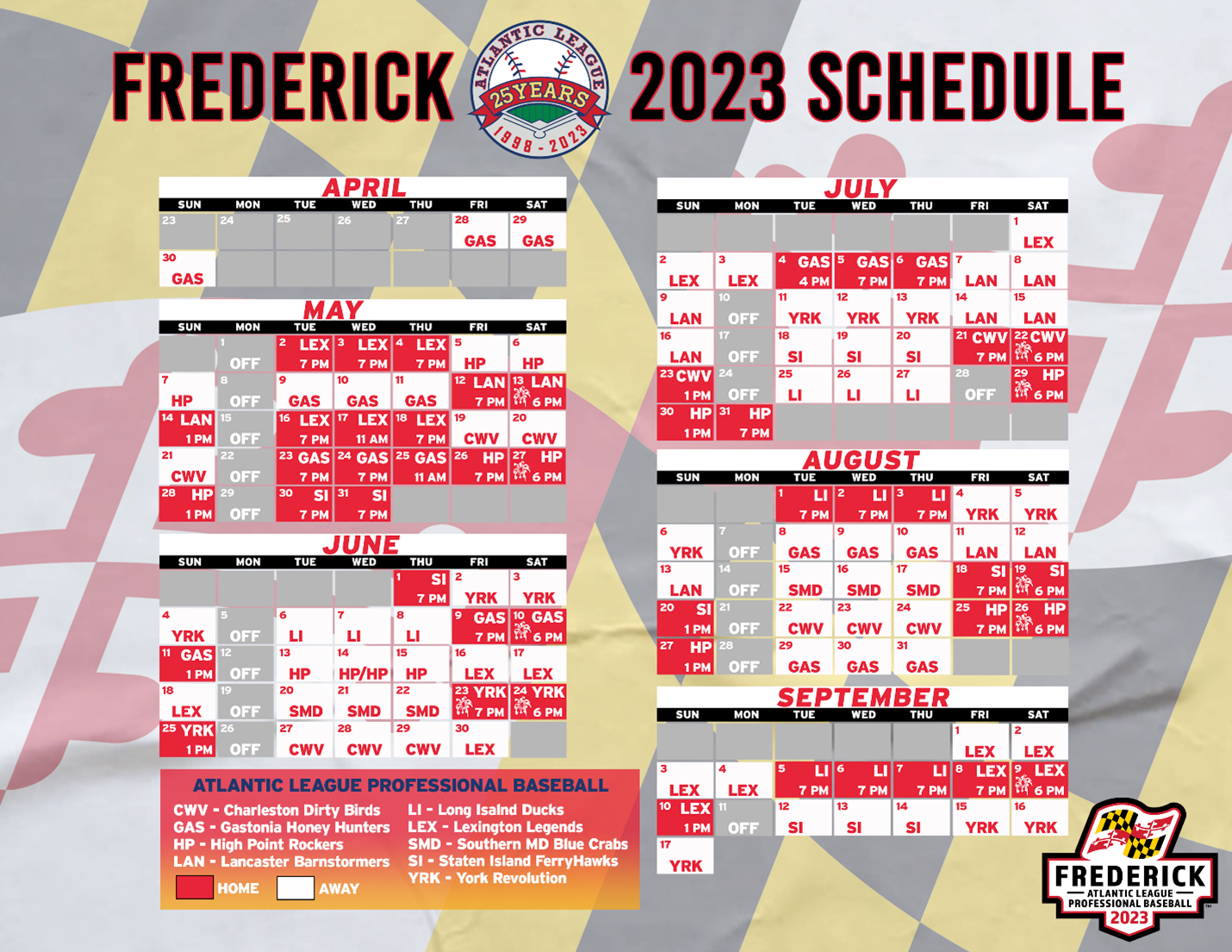 New Frederick Atlantic League Baseball Club Announces Schedule Attain